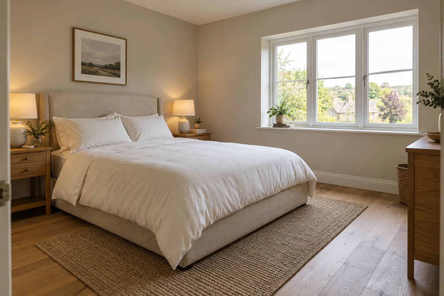 The same bedroom before the textile scheme