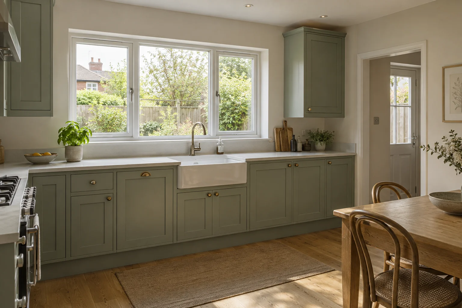 The same kitchen before the textile scheme