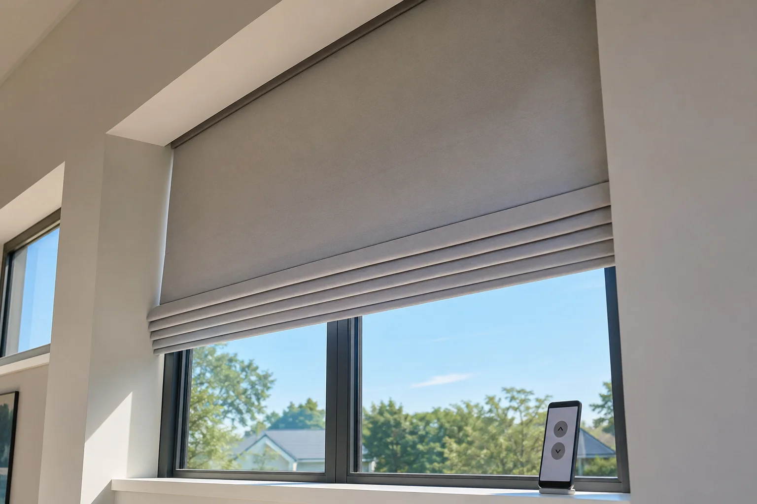 Motorized Roman Blind Mid-Raise